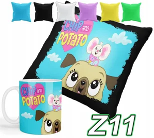 ZESTAW KUBEK + POSZEWKA Z NADRUKIEM FRYTKA BAJKI RÓŻNE + IMIĘ - Gadżety dla niej i dla niego - miniaturka - grafika 1