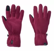 Rękawiczki dla dzieci - Dziecięce rękawiczki polarowe Jack Wolfskin SPIRIT FLEECE GLOVE Y dark ruby - S/M - miniaturka - grafika 1