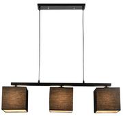 Lampy sufitowe - Candellux Boho lampa wisząca 3-punktowa czarna 33-58379 - miniaturka - grafika 1