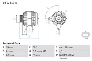 Alternator Bosch 0 986 080 800 - Alternatory - miniaturka - grafika 1