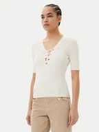 Swetry damskie - Morgan Sweter 251-MFEMI Beżowy Slim Fit - miniaturka - grafika 1