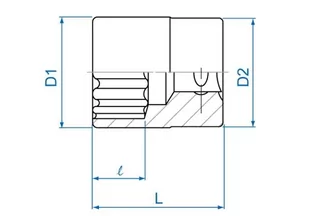 NASADKA KRÓTKA 3/8" 14mm x 29mm, 12-kąt. Cr-V King Tony - Klucze i nasadki - miniaturka - grafika 2