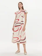 Sukienki - Tommy Hilfiger Sukienka codzienna WW0WW42031 Beżowy Relaxed Fit - miniaturka - grafika 1