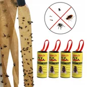 Zwalczanie i odstraszanie szkodników - Lep Na Muchy Pułapka Lepowa Łapacz Owadów 4 Rolki - miniaturka - grafika 1