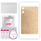 Akcesoria do tabletów i e-booków - folia naklejka skórka strukturalna na TYŁ do Umidigi A13 Tab - Tkanina Denim Beżowy - apgo SKINS - miniaturka - grafika 1