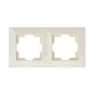 Wyłączniki światła i elektryczne - LEDart ELEKTRO - PLAST podwójna CARLA kremowy ELEKTRO - PLAST - miniaturka - grafika 1