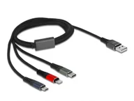 Kable komputerowe i do monitorów - DeLOCK 87277 kabel USB 1 m USB 2.0 USB A Micro-USB B/Lightning/Apple 30-pin Zielony, Czarny, Czerwony, Niebieski - miniaturka - grafika 1