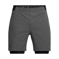 Spodenki męskie - Męskie Spodenki UNDER ARMOUR UA VANISH WOVEN 2IN1 STS 1373764-025 – Szary - miniaturka - grafika 1