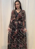 Sukienki - Sukienka Maxi Fiore Leopardo - miniaturka - grafika 1