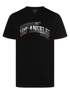 GUESS - T-shirt męski, czarny - Koszulki męskie - miniaturka - grafika 1