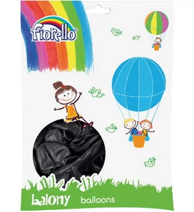 Balony Metal 10" czarny 100szt) FIORELLO - Pozostały sprzęt i akcesoria do ćwiczeń - miniaturka - grafika 1