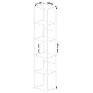 Regał loftowy metalowy 40 cm - czarny-czarny - 6 półek - Regały - miniaturka - grafika 3