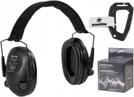 Odzież robocza - Mil-Tec, Ochronniki Słuchu, Strzeleckie słuchawki ochronne, Czarne - miniaturka - grafika 1