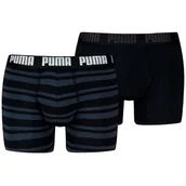 Majtki męskie - Męskie bokserki Puma Everyday Striped Boxers 2P Rozmiar: L / Kolor: czarny - miniaturka - grafika 1