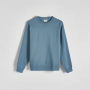 Bluzy męskie - Reserved - Gładka bluza - Niebieski - miniaturka - grafika 1