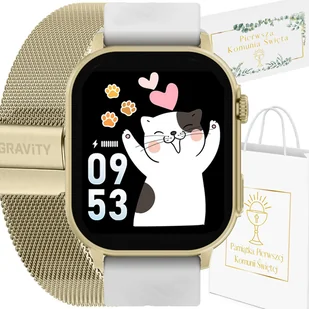 Gravity GT15-10 Złoty, Szary - Smartwatch - miniaturka - grafika 1