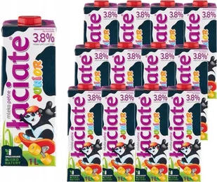 Łaciate Łaciate Junior Mleko UHT 3,8 % 1 l x 12 sztuk - Śmietanki i dodatki do kawy - miniaturka - grafika 1