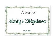 Wesele i ślub - Plakat Weselny personalizowany - 90x60 cm - miniaturka - grafika 1