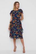 Sukienki - Lauren Ralph Lauren sukienka kolor granatowy mini rozkloszowana - miniaturka - grafika 1