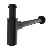 Syfony - EQUATION Syfon umywalki bez spustu prosty czarny - miniaturka - grafika 1