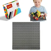 Klocki - Evi, Płytka konstrukcyjna do klocków - ciemny szary - miniaturka - grafika 1