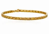 Bransoletki - Złota bransoletka Au 585 diamentowana bez kamieni - miniaturka - grafika 1