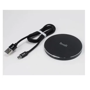 Budi - Ładowarka bezprzewodowa Qi 10W, metalowa obudowa (Czarny) - Ładowarki do telefonów - miniaturka - grafika 2