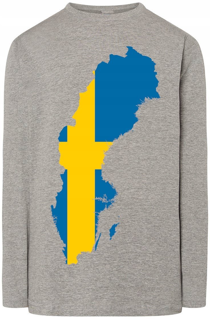 Szwecja Męska Modna Bluza Longsleeve Rozm.L