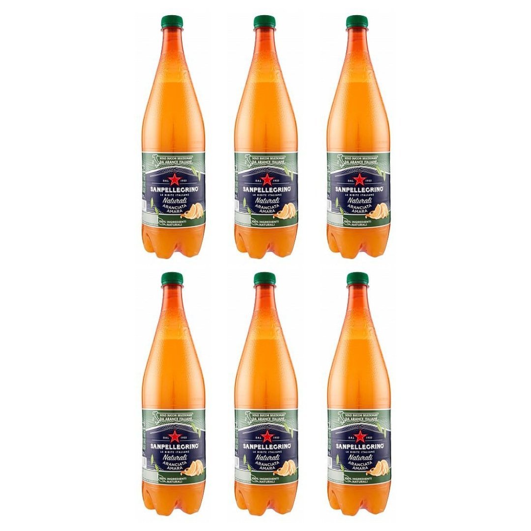 Zestaw napójów gazowanych Amara Aranciata Naturalli 6x1,2l - San Pellegrino