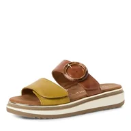 Klapki i japonki damskie - MARCO TOZZI Klapki damskie 2-27500-44, zielony, 40 EU - miniaturka - grafika 1