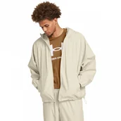 Kurtki męskie - Męska kurtka treningowa Under Armour UA Rush Woven FZ - kremowa - miniaturka - grafika 1