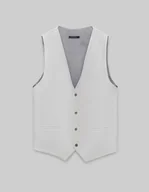 Kamizelki męskie - kamizelka do zestawu erve 02 szary slim fit - miniaturka - grafika 1