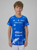 Koszulki dla dziewczynek - 4F Koszulka meczowa replika wyjazdowa z sezonu 2025/26 dziecięca 4F x Ślepsk Suwałki - niebieska 98/104 - miniaturka - grafika 1