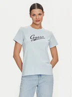 Koszulki i topy damskie - Guess Jeans T-Shirt 165657 Niebieski Classic Fit - miniaturka - grafika 1