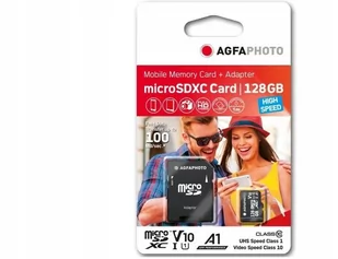 AgfaPhoto Agfa MicroSD MicroSDXC 128GB UHS-I/U1 V10 SB6033 SB6033 - Karty pamięci - miniaturka - grafika 1