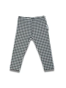 Dziewczęce legginsy dresowe w pepitkę białe Nicol,r.74 - Legginsy - miniaturka - grafika 1