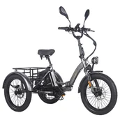 Rowery treningowe - Elektryczny trycykl towarowy FAFREES F20 Mate w wersji ulepszonej, silnik 500W, bateria 48V 21Ah, opony 20*3,0 cali - Czarny - miniaturka - grafika 1