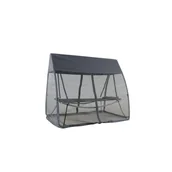 Hamaki - Hamak ogrodowy z moskitierą 236x137x204 cm szary - miniaturka - grafika 1