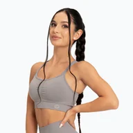 Bielizna sportowa damska - Biustonosz treningowy Gym Glamour Push Up 2.0 ghost grey WYSYŁKA W 24H 30 DNI NA ZWROT - miniaturka - grafika 1