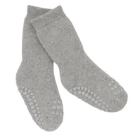 Skarpetki dla dzieci - Gobabygo - Antypoślizgowe Skarpetki Do Nauki Chodzenia Grey Melange 1-2 Lat - miniaturka - grafika 1