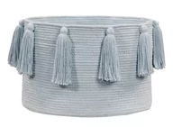 Pudła i pojemniki do przechowywania - Kosz dekoracyjny Tassels Soft Blue, Lorena Canals - miniaturka - grafika 1