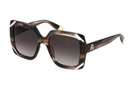 Okulary przeciwsłoneczne - Furla Okulary damskie, Striped Grey, 54 - miniaturka - grafika 1