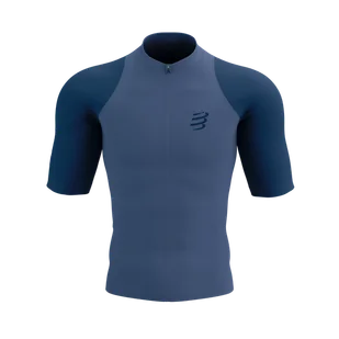 COMPRESSPORT Koszulka do biegania TRAIL RACING POSTURAL SS TOP indigo/blues - Koszulki sportowe męskie - miniaturka - grafika 1