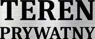 Tablice i flipcharty - Tabliczka aluminiowa TEREN PRYWATNY 15x10 Nierdzewna - miniaturka - grafika 1