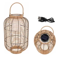 Lampy ogrodowe - Lampa solarna ogrodowa LED stojąca ZEWNĘTRZNA słupek na taras do ogrodu - miniaturka - grafika 1