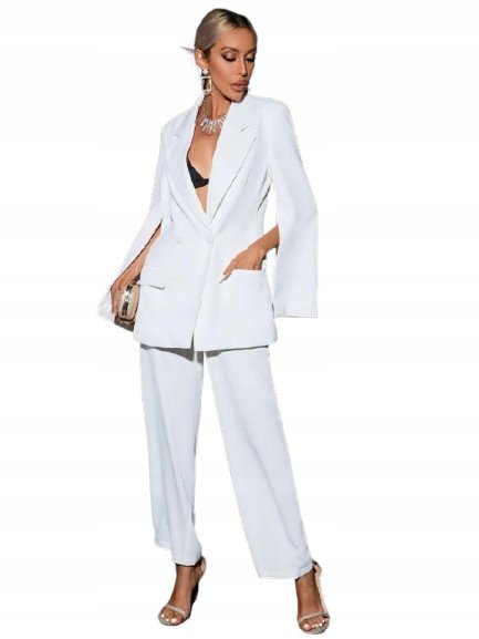 SHEIN SPODNIE DAMSKIE ELEGANCKIE GŁADKIE S M6A