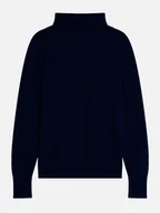 Swetry damskie - Just Cashmere Kaszmirowy golf w kolorze granatowym - miniaturka - grafika 1