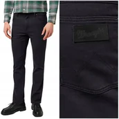 Spodnie męskie - Wrangler LARSTON slim Black zwężane dopasowane spodnie jeansowe W30 L32 - miniaturka - grafika 1