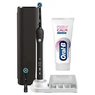 Szczoteczki elektryczne - Oral-B Akumulator Elektryczna szczoteczka do zębów Smart 4 4500 CrossAction, 1 x czarny uchwyt, 3 tryby szczotkowania, 2 głowice, etui podróżne premium + pasta do zębów Oral-B Gengive Purify - miniaturka - grafika 1