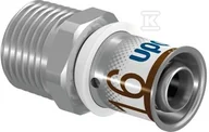 Łączniki, trójniki, kształtki - Złączka z gwintem zewnętrznym 16-R1/2"MT Uponor S-Press Plus - miniaturka - grafika 1